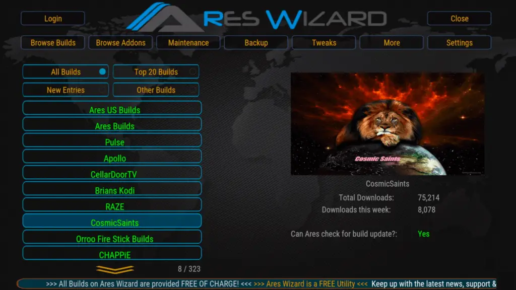 get ares wizard for kodi 17